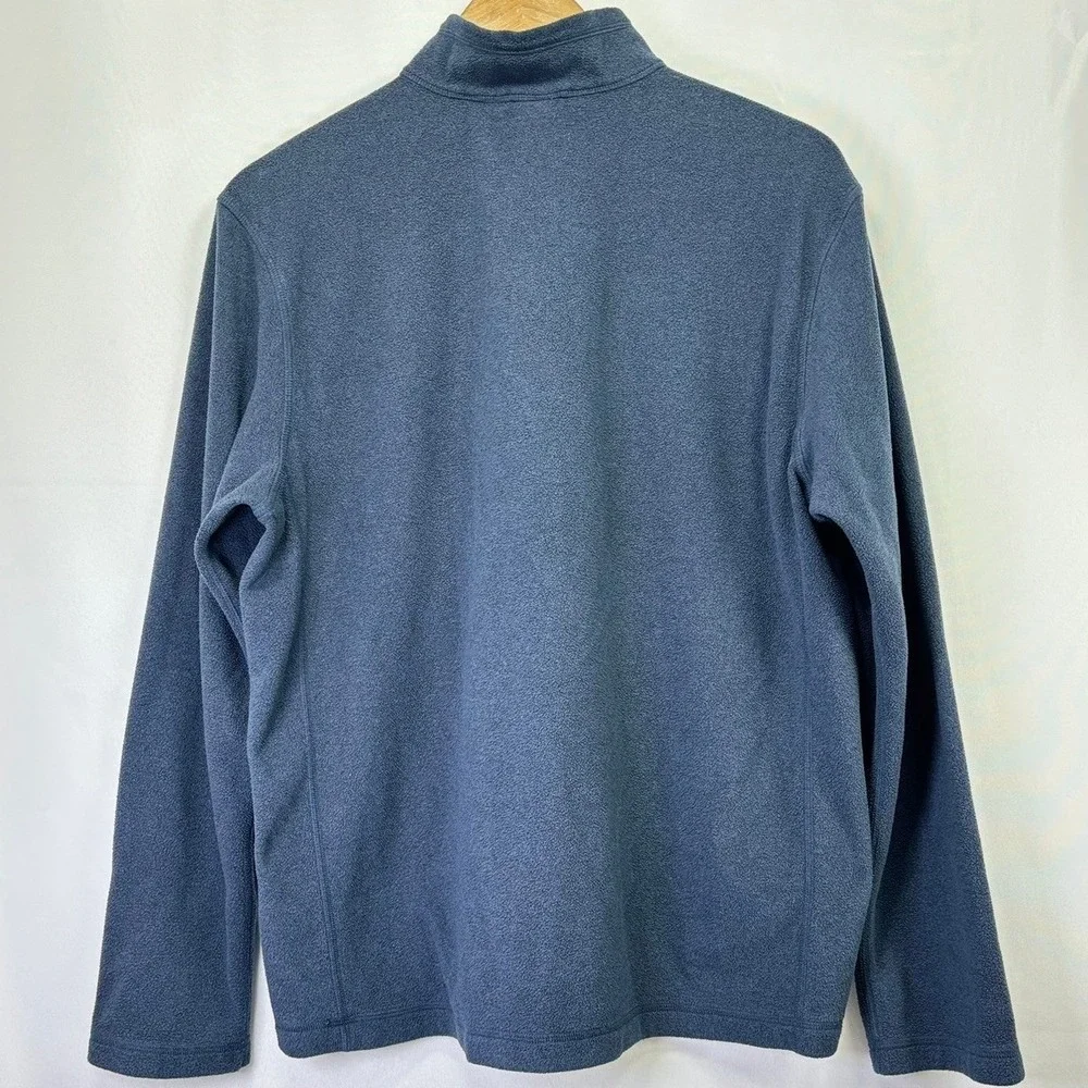 The North Face Fleece Pullover Men Large Blue Quarter Zip Casual Athleisure